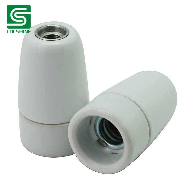 Base de lámpara de cerámica con portalámparas de porcelana vintage E14